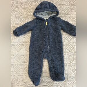 Carter’s Baby Boy Navy Sherpa Bunting Size 6 Mos